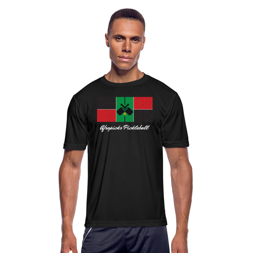 Men’s Moisture Wicking Performance Black T-Shirt - black