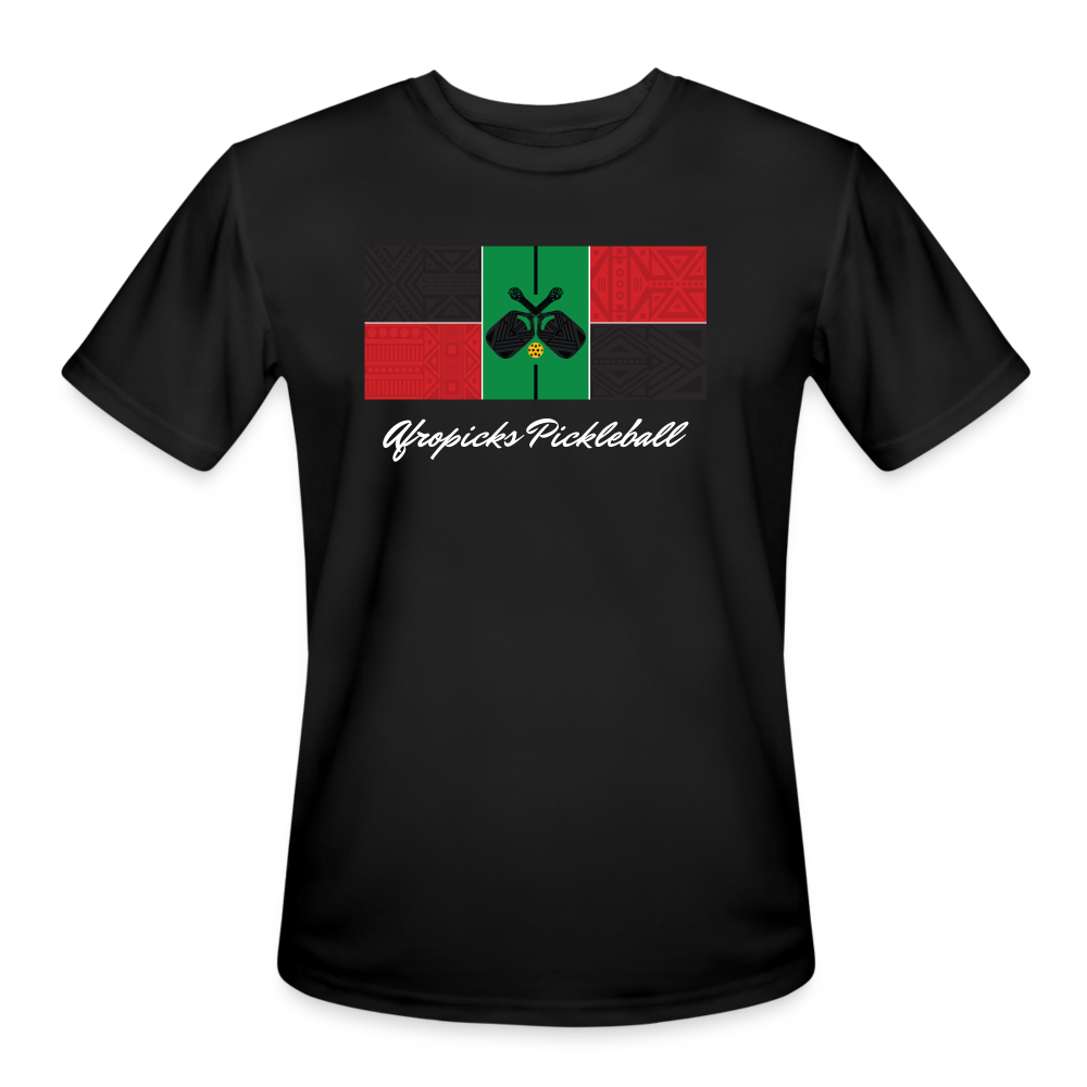 Men’s Moisture Wicking Performance Black T-Shirt - black